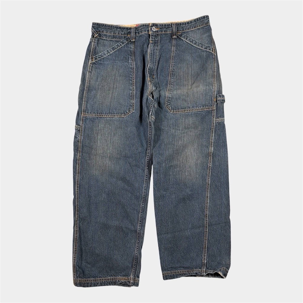 VTG Levi's SilverTab Carpenter Pants Men 38x30 Blue Utility Cargo Assault Squad
